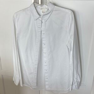H&M Crisp White Button Down Long Sleeve Shirt
